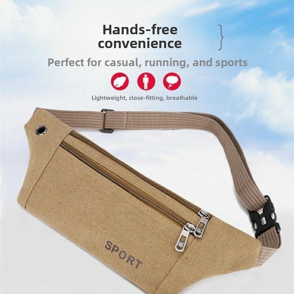 Leatherwork Bag - Casual Multifunctional Men's Waist Bag Lightweight