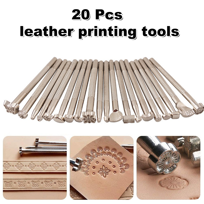 Leatherwork Kit - 20Pcs Leather Stamping Tools Leather Working