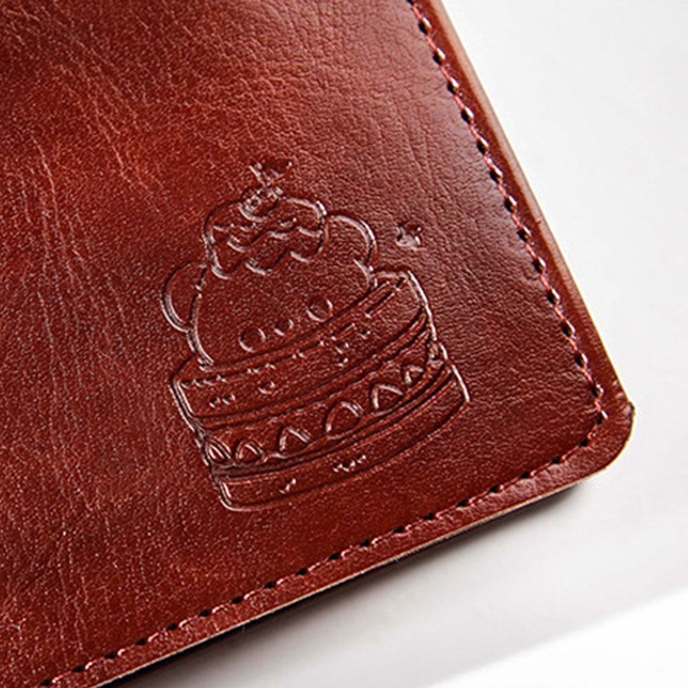 Leather Work Notepad - Portable Loose-Leaf Notebook 5-Ring 80 Sheets