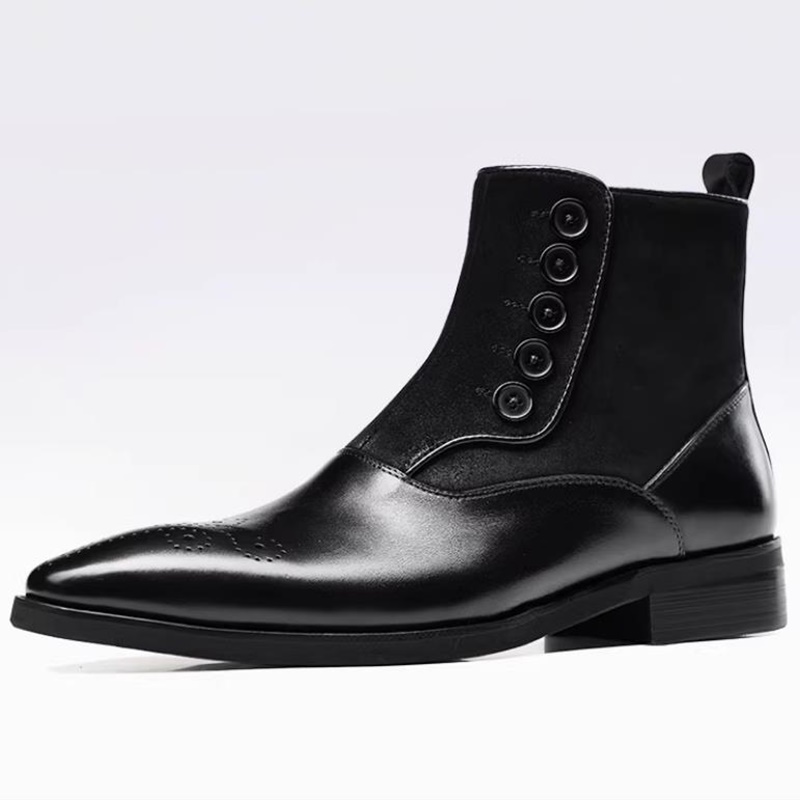 Leather Work Dress - High-end Men's Cowhide Chelsea Boots Italian