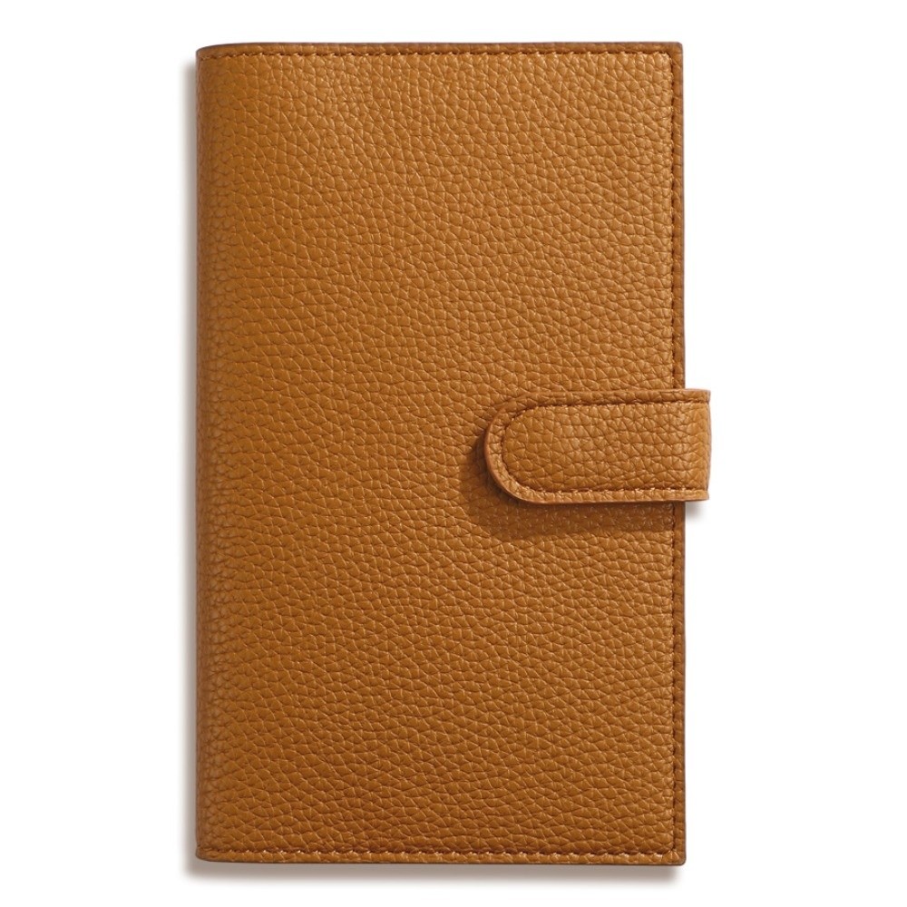 Leather Work Notepad - Travel Log Litchi Leather Portable Notebook