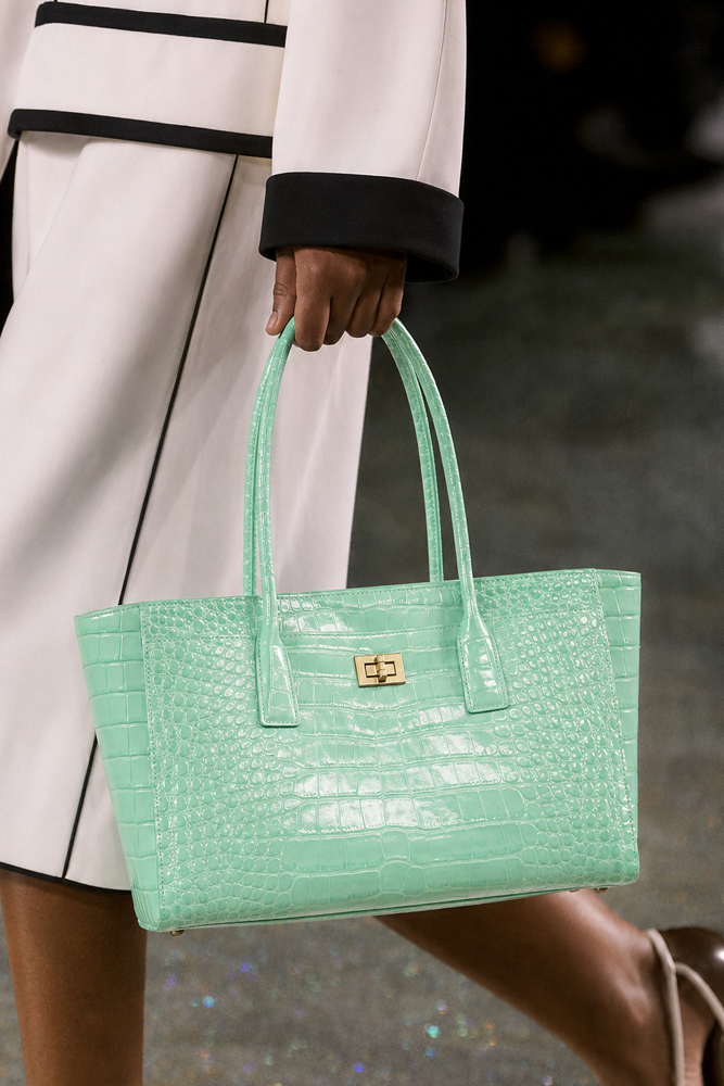 Leatherwork Bag - SHELKSBAG Glossy Crocodile Embossed Tote Bag