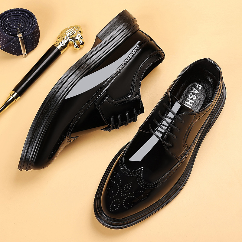 Men's Patent Leather Brogue Dr - Leather Work Dress recension och pris