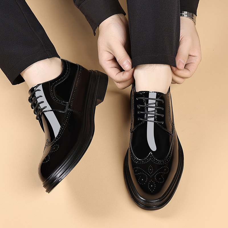Men's Patent Leather Brogue Dr - Leather Work Dress recension och pris