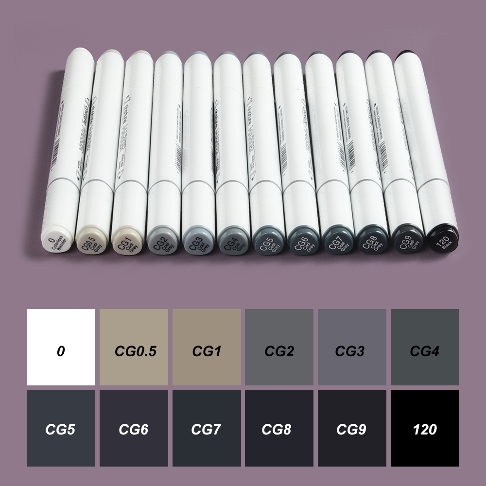 THOTUNE 12 Colors Warm Grey Co - Copic Marker Sketch recension och pris