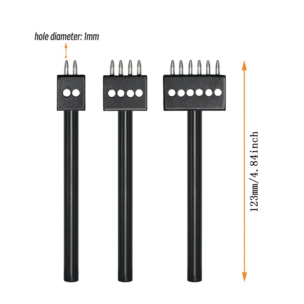 Black Prong Punch Tool Set 3pc - Leather Punch Revolving recension och pris
