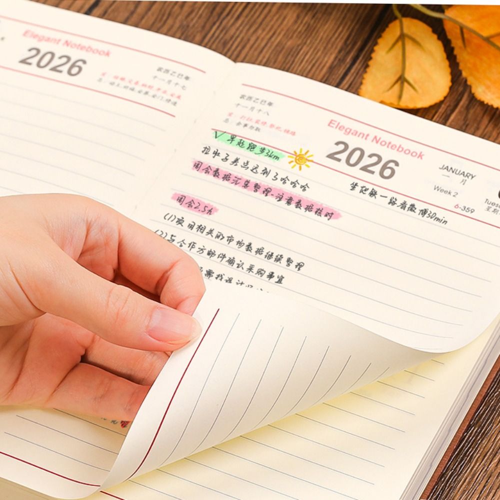 Pu Leather 2026 Schedule Plann - Leather Work Notepad recension och pris