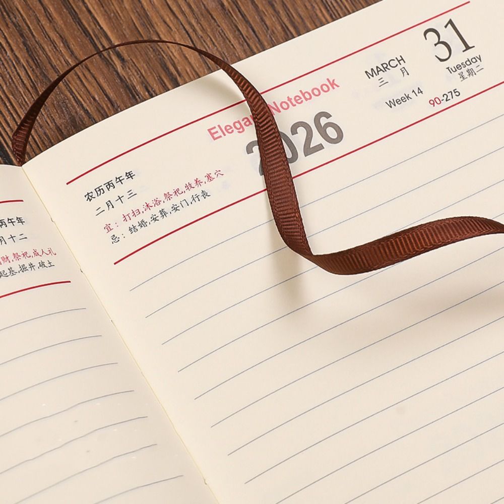 Pu Leather 2026 Schedule Plann - Leather Work Notepad recension och pris