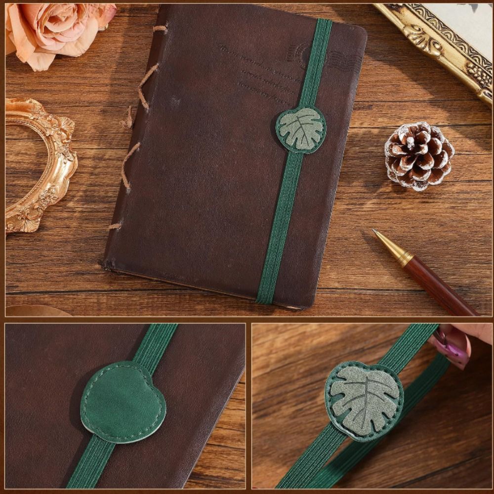 Vintage Elastic Bands Leather  - Leather Work Notepad recension och pris