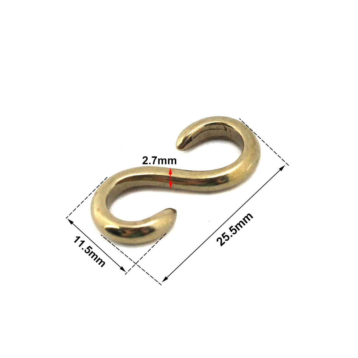 10 pcs S Shape Hook Solid Bras - Leatherwork Hardware recension och pris