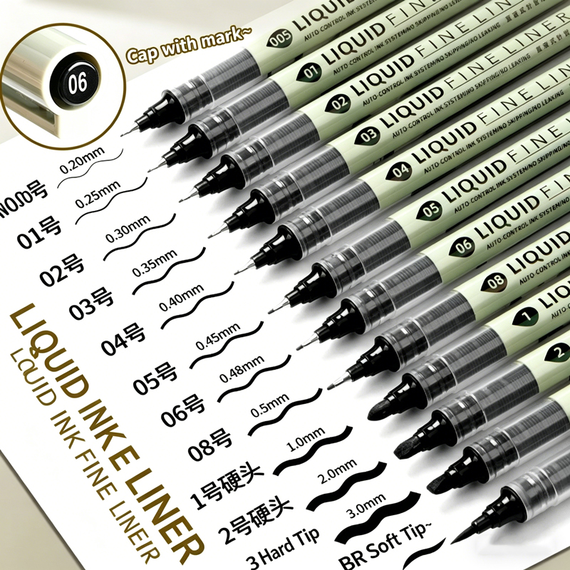 12 Pack Black Fineliner Drawin - Copic Marker Sketch recension och pris
