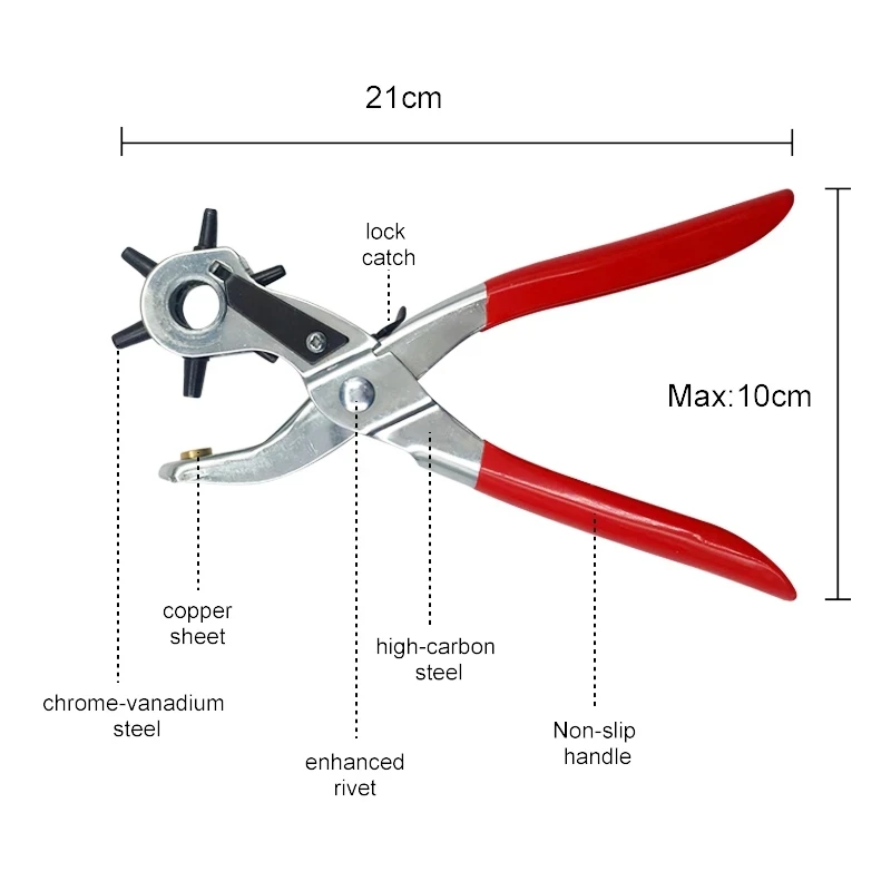 Leather Belt Hole Punch Plier  - Leather Punch Revolving recension och pris