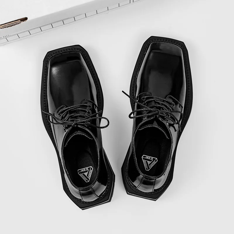 Men's Shoes New Square Head Le - Leather Work Dress recension och pris
