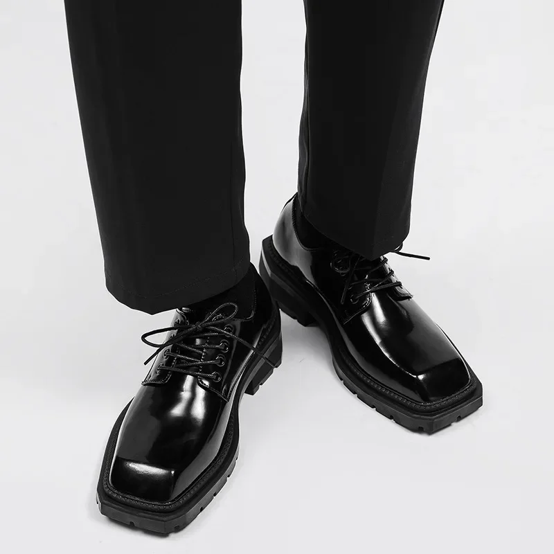 Men's Shoes New Square Head Le - Leather Work Dress recension och pris