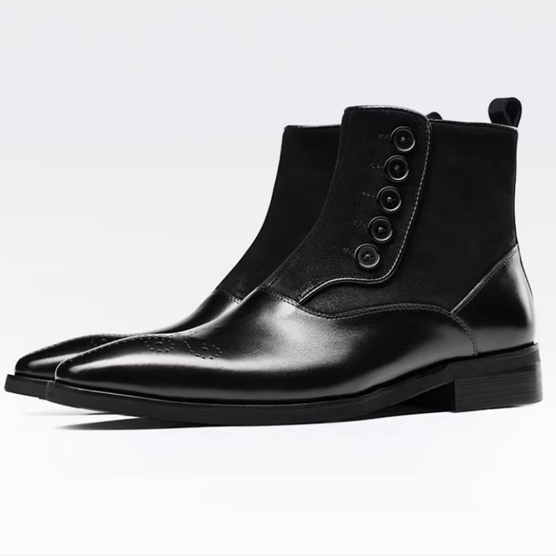 High-end Men's Cowhide Chelsea - Leather Work Dress recension och pris