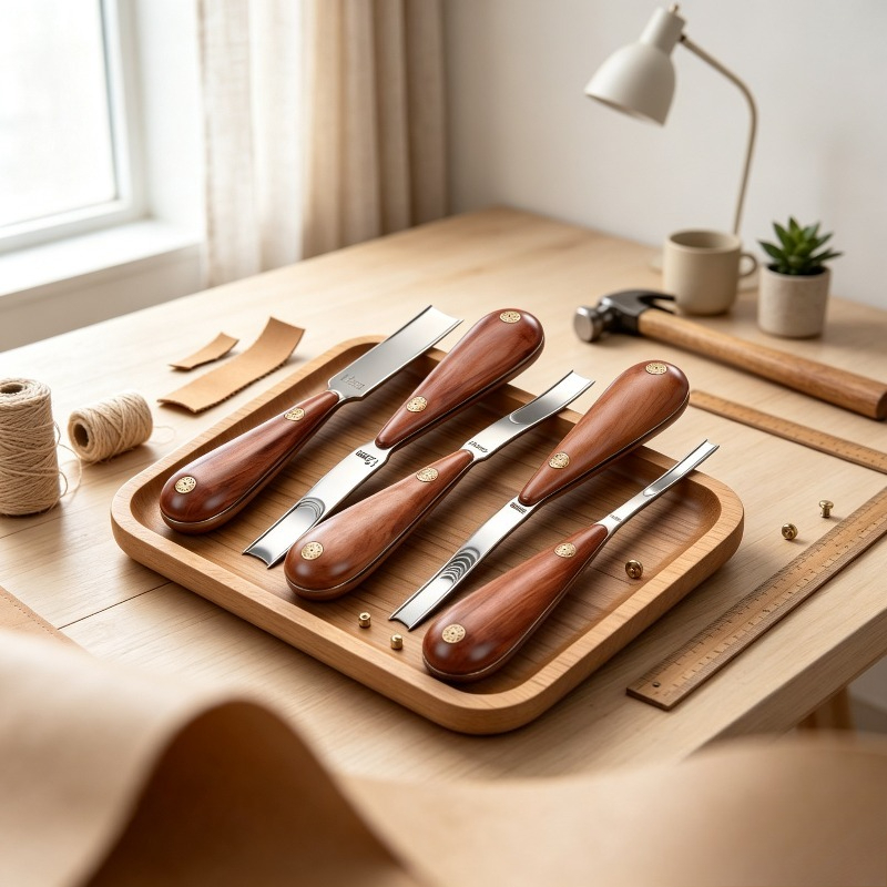 Wide Rosewood Skiving Knife, L - Leather Edge Beveler recension och pris