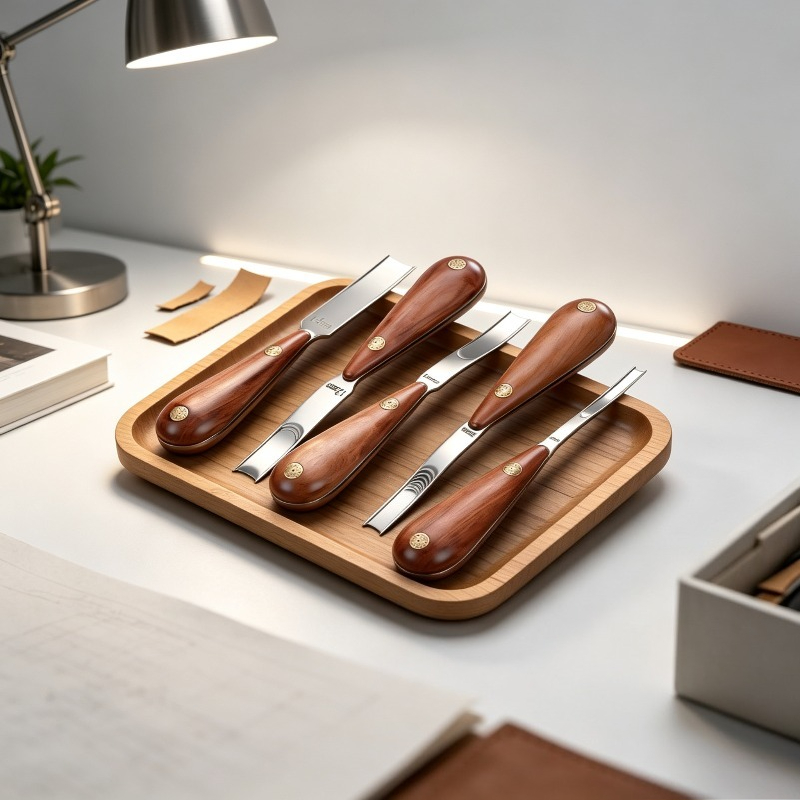 Wide Rosewood Skiving Knife, L - Leather Edge Beveler recension och pris