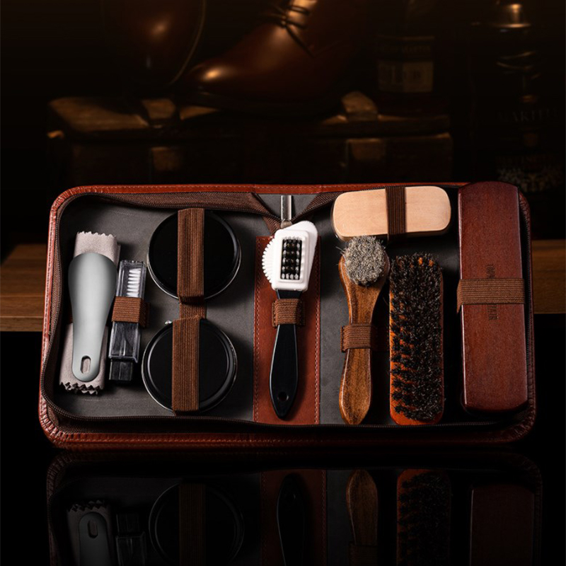 HorseHair Shoe Brush Set Leath - Leatherwork Kit recension och pris