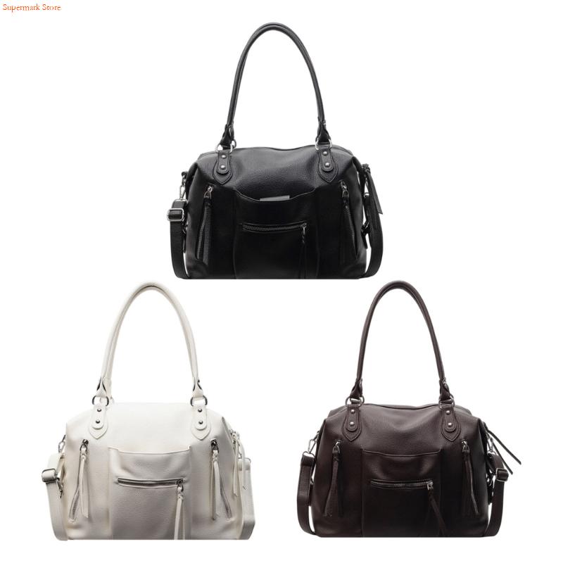 Q5WE Modern PU Leather Handbag - Leather Work Duffle recension och pris