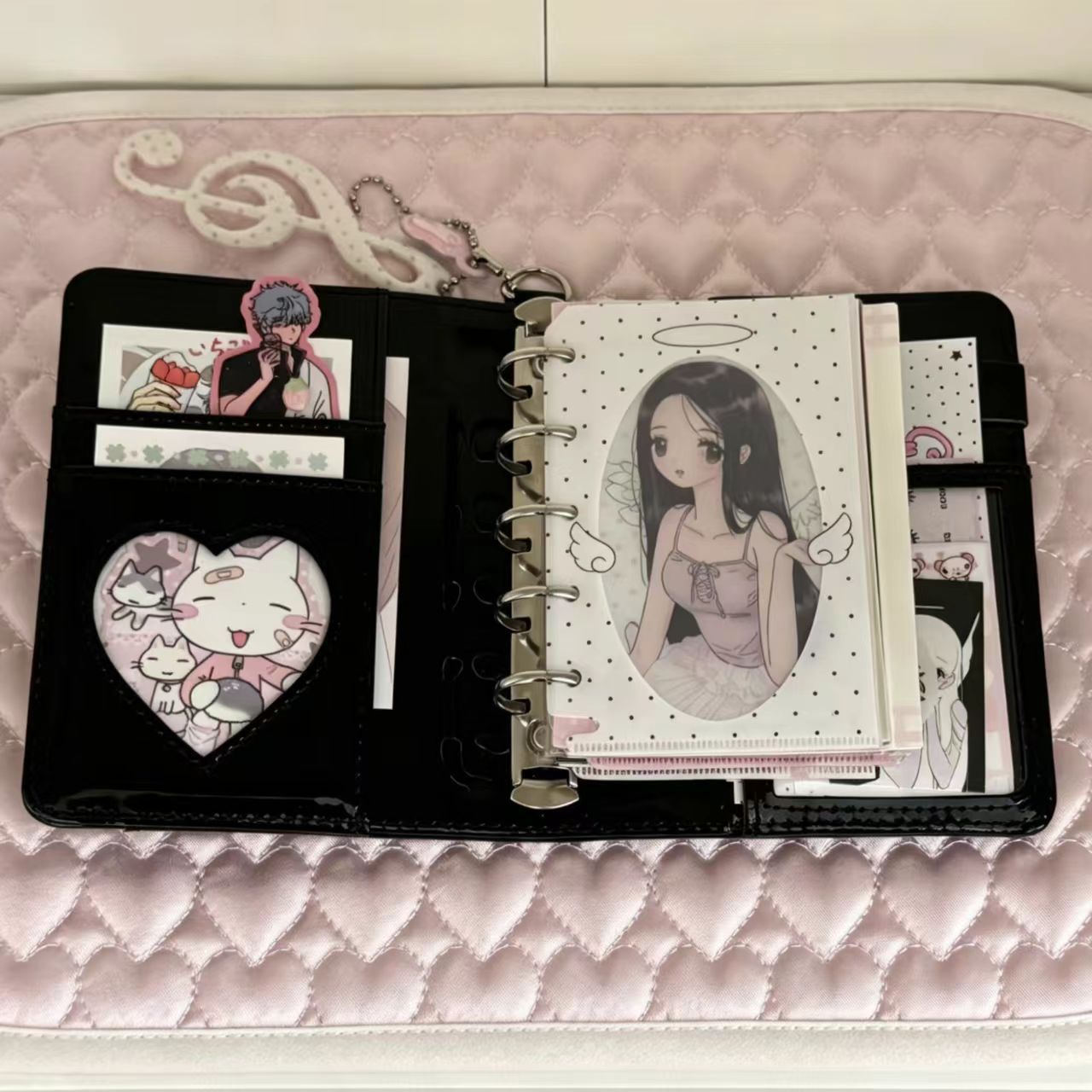 Korean Style Polka Dot Heart M - Leather Work Notepad recension och pris