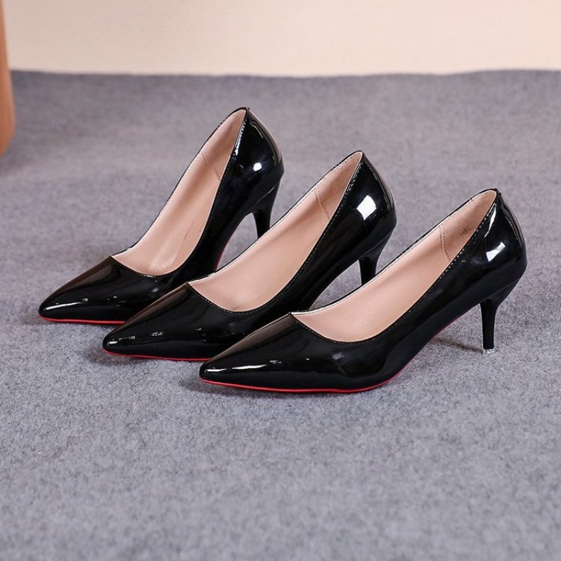 Sexy Pointed Toe Patent Leathe - Leather Work Dress recension och pris