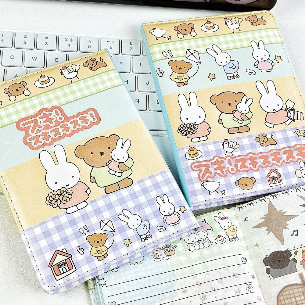 Miffy Rabbit Collage Notebook  - Leather Work Notepad recension och pris