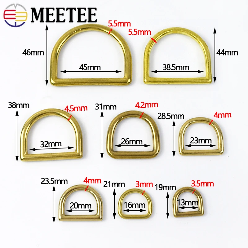 2/5Pcs 13-44mm Solid Brass D R - Leatherwork Hardware recension och pris