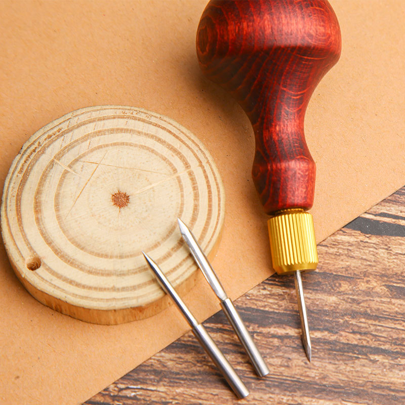 1Set DIY Leather Punch Awl Woo - Leather Punch Revolving recension och pris