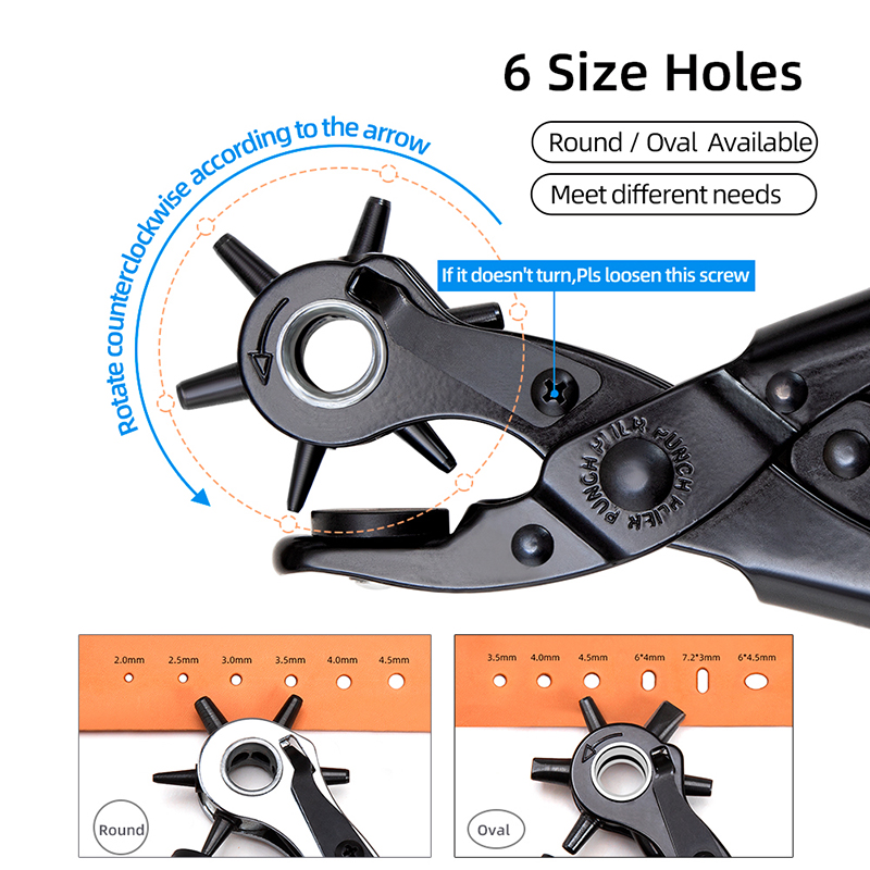 WUTA Revolving Leather Belt Ho - Leather Punch Revolving recension och pris