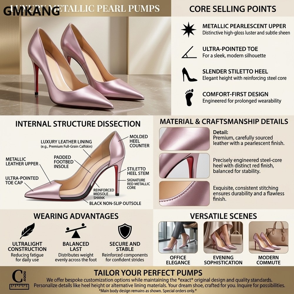 Women Pointed Toe Thin High He - Leather Work Dress recension och pris