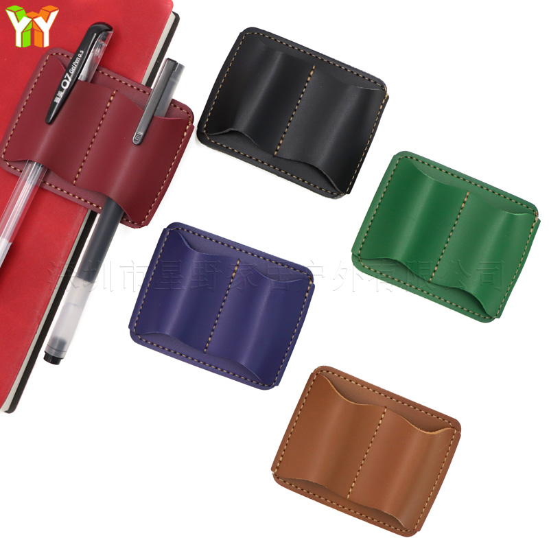 Portable PU Leather Pen Holder - Leather Work Notepad recension och pris