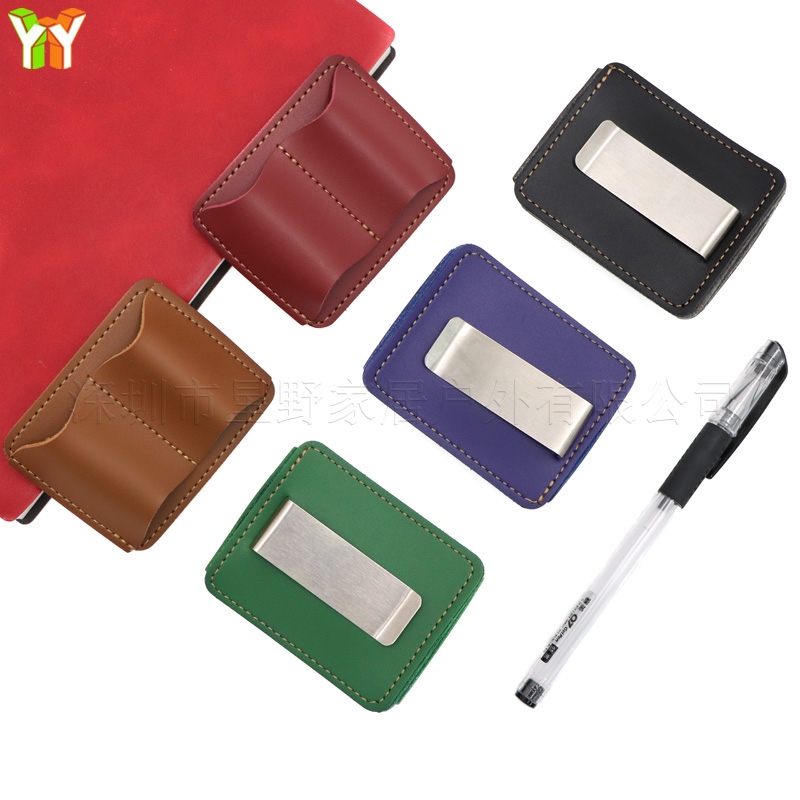 Portable PU Leather Pen Holder - Leather Work Notepad recension och pris