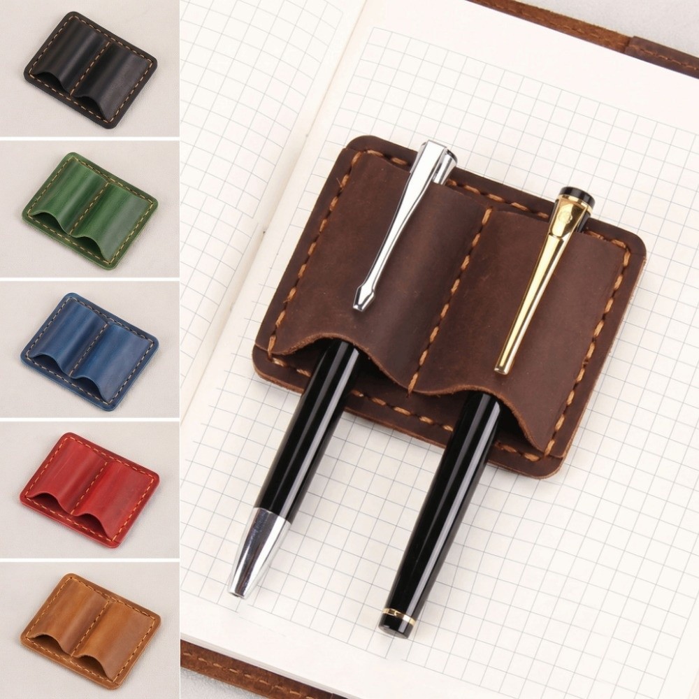 Double Vintage Leather Pen Loo - Leather Work Notepad recension och pris