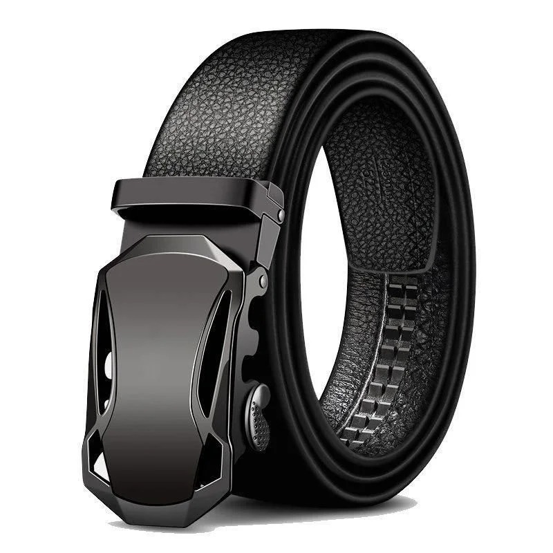Belt Men Automatic Buckle Belt - Leather Work Jeans recension och pris