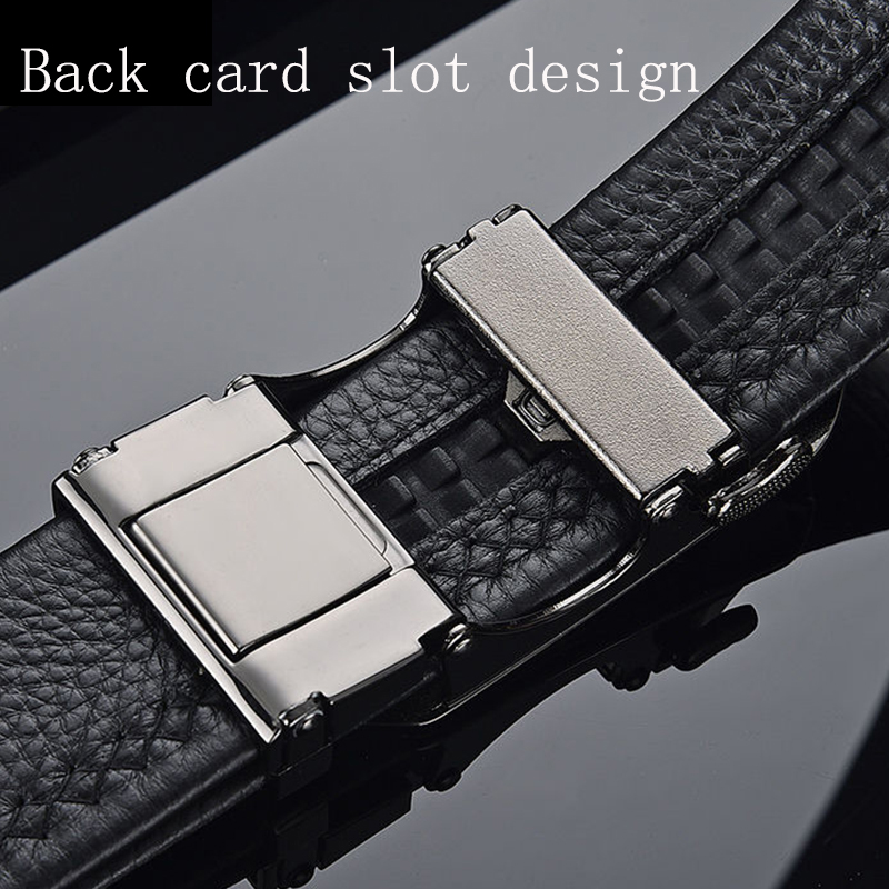 Belt Men Automatic Buckle Belt - Leather Work Jeans recension och pris