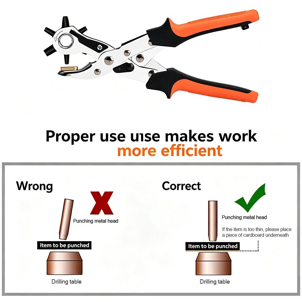 Portable Metal Leather Hole Pu - Leather Punch Revolving recension och pris