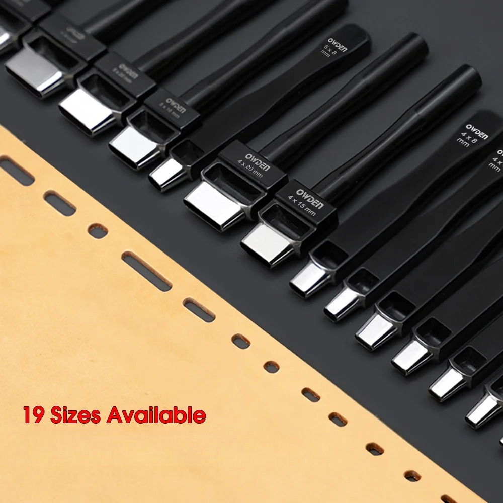 Oblong Leather Punch Set for B - Leather Punch Revolving recension och pris