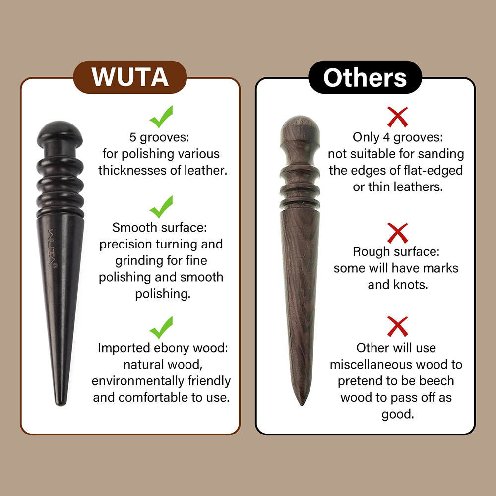 WUTA 1PC Pro Leather Edge Burn - Leatherwork Hammer recension och pris