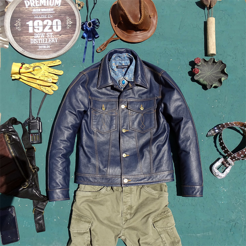  Knight Genuine Leather Jacket - Leather Work Jeans recension och pris