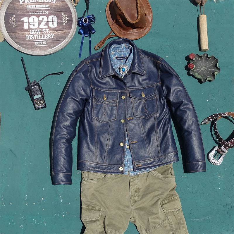  Knight Genuine Leather Jacket - Leather Work Jeans recension och pris